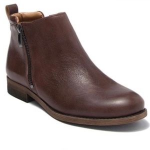 Franco Sarto Keegan Brown Leather Booties Size 7.5